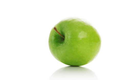 The apple isolated on whiteの写真素材
