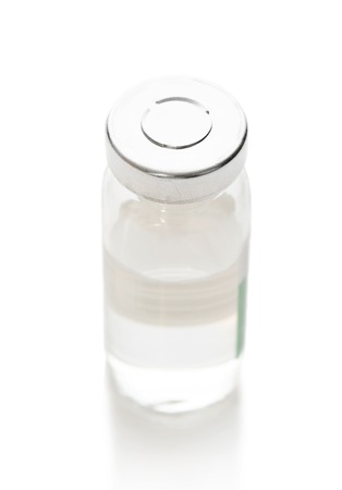 Vial with a medicine on a white backgroundの写真素材