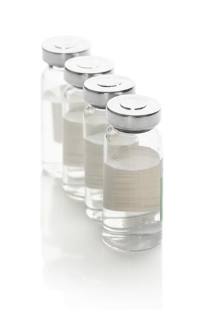 Vials with a medicine on a white backgroundの写真素材