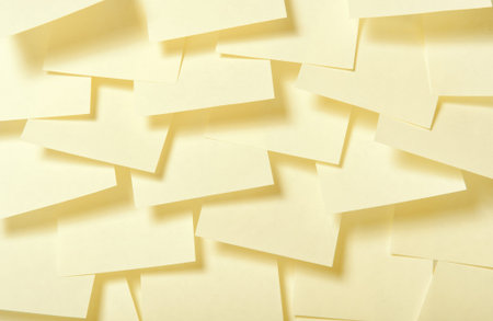 Color paper of notes on a white background