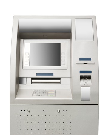 Automated teller machine close-upの写真素材
