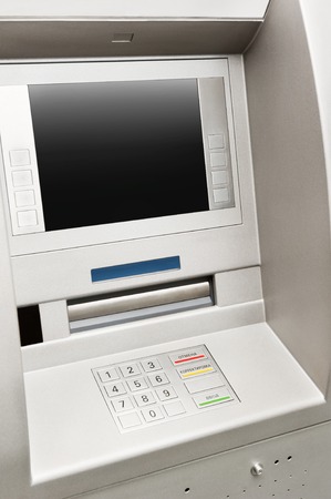 Automated teller machine close-upの写真素材