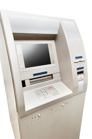 Automated teller machine close-upの写真素材