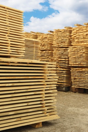 Heap of the deal planks for saleの写真素材