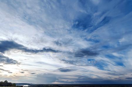 Blue sky with cloudsの写真素材
