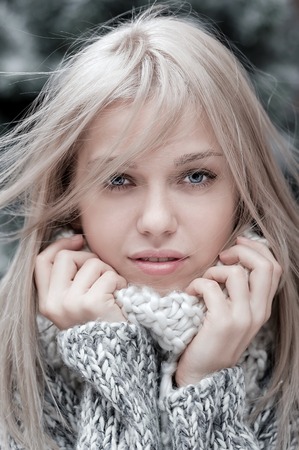 Portrait of a young beautiful girlの写真素材