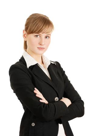 The business woman on a white backgroundの写真素材