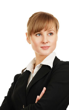 The business woman on a white backgroundの写真素材