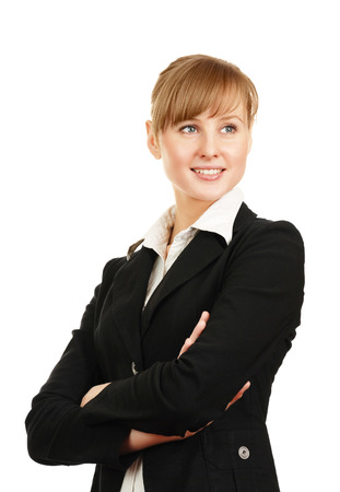 The business woman on a white backgroundの写真素材