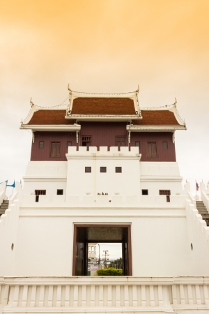 Old wall in korat,thailandの写真素材