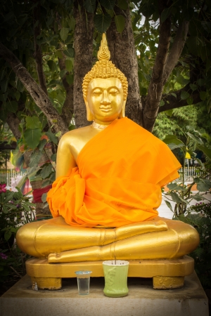 buddha under the tree in bungの写真素材