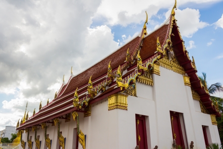 the peaceful temple in wat bung,Thailandの写真素材