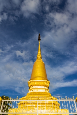 Golden pagoda in daylight,Thailandの写真素材