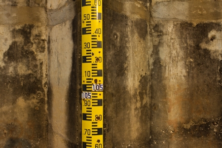 water level in the damの写真素材