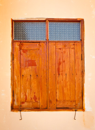 wooden windowの写真素材