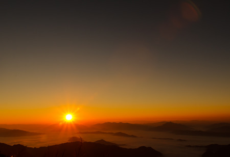 view on Phu chi fa,north of Thailandの写真素材