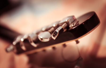 old style with black guitarの写真素材