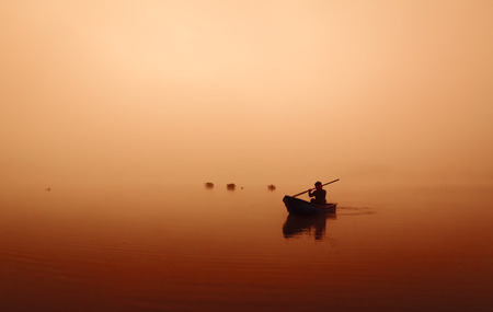 Chiangrai Thailand-December 29: tourist come visit freshwater lake and boating sightseeing view  on December 29,2013 in,Chiangsan district,Thailand. The amazing trip in Chiangrai cityの写真素材