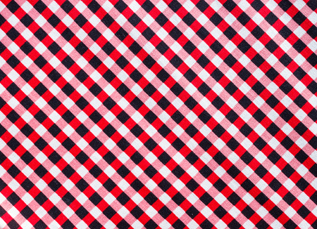 red black white checked patternの写真素材