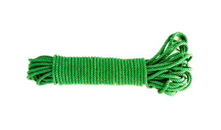 green rope on isolated background