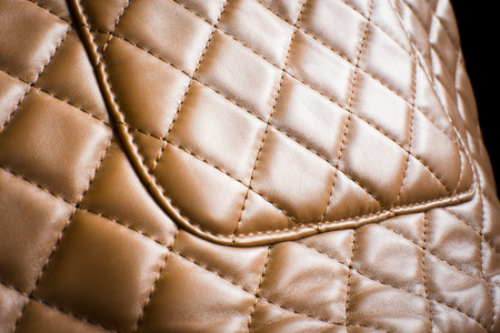 yellow color leather fashion handbagの写真素材