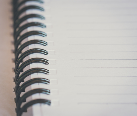 notebook with vintage style on tableの写真素材