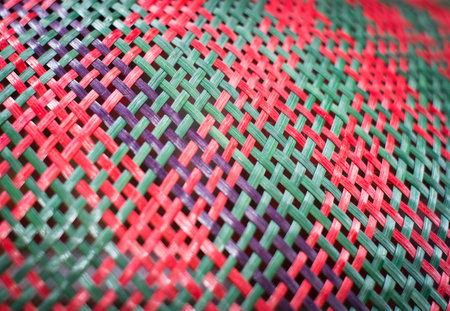 color texture weaving from  bamboo