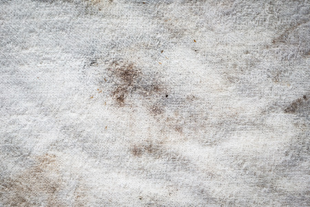 closeup dirty white fabric textureの写真素材