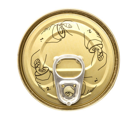 cap lock of can on isolated background