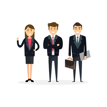 Business People teamwork ,Vector illustration in flat style cartoon character.のイラスト素材