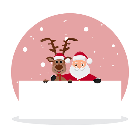 cute santa claus characters in different emotions. Funny cartoon for christmas day and new year. vector illustrationのイラスト素材