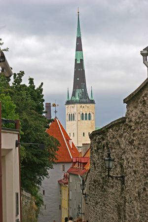 A tallinn alleywayの写真素材
