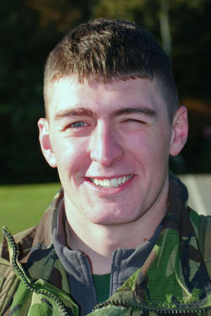 Royal marine Smilingの写真素材