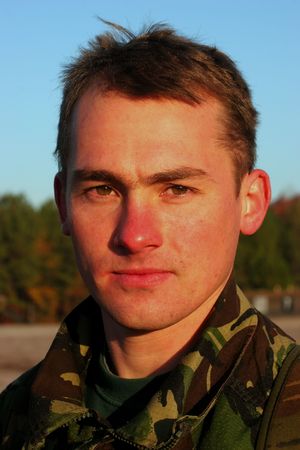 A young British officerの写真素材