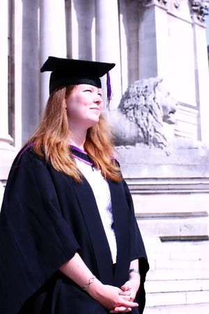 Contemplating Graduaingの写真素材