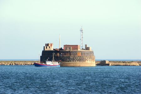 The Victorian Fort in Plymouth Sound, Devon, Englandの写真素材