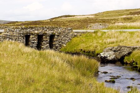 Welsh stone bridgeの写真素材