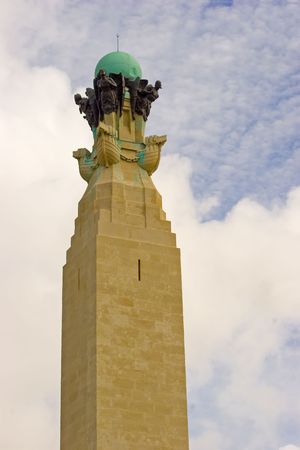 Naval War Memorial on Plymouth Hoe, Devon, Englandのeditorial素材