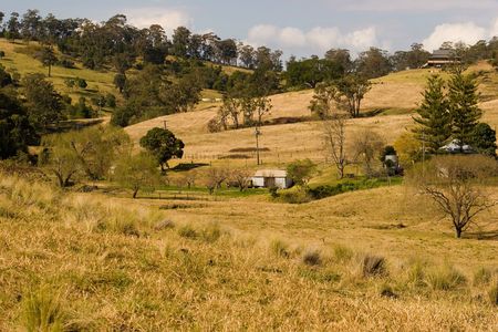 Typical farming country of South East Australiaの写真素材