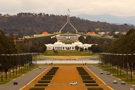 The Parliament Building in the Australian Capital Territory, Australiaの写真素材
