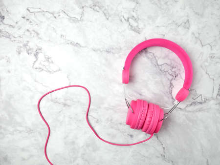 Notebook on marble texture background.の写真素材