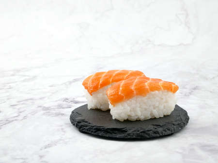 Sushi on marble backgroundの写真素材