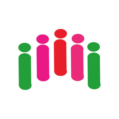 people logo stock illustration designのイラスト素材