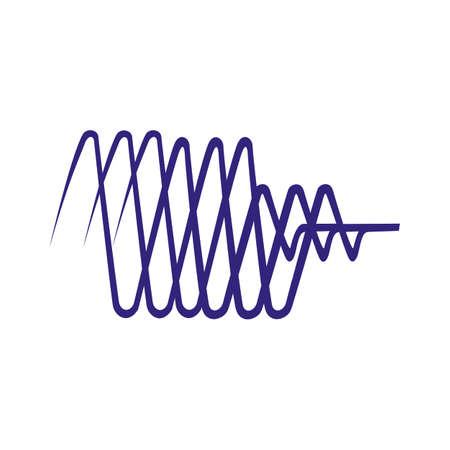 sound wave music logo vector templateのイラスト素材