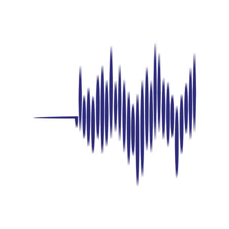 sound wave  logo vector templateのイラスト素材
