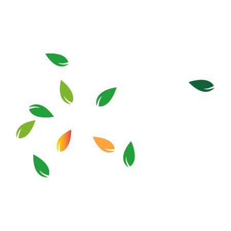 leaf background logo illustration designのイラスト素材