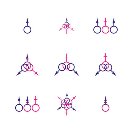 Gender logo vector icon templateのイラスト素材