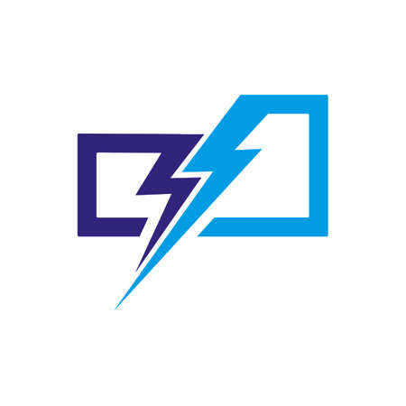 power lighting electric icon logoの素材 [FY310175440553]