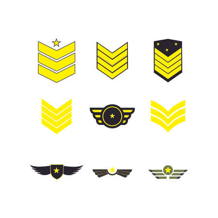 military emblem illustration designのイラスト素材