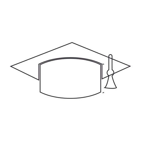 bachelor hat logo illustration designのイラスト素材